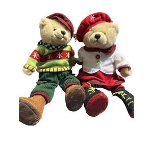 Avon Mr. And Mrs Christmas Bears.works 14” Tall